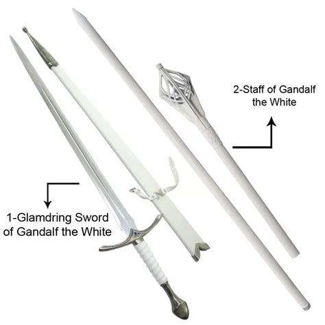 Glamdring White Sword & Staff of Gandalf the White - SwordsKingdom