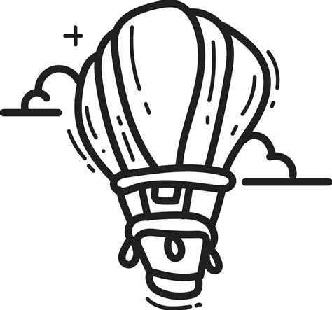 doodle aerostat icon outline vector 21450344 Vector Art at Vecteezy