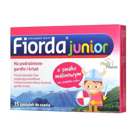 Fiorda Junior Pastylki Do Ssania O Smaku Malinowym Bez Cukru Szt