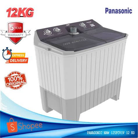 Jual Mesin Cuci 2 Tabung Panasonic NAW 125 FCViV Anti Bakteri Kapasitas