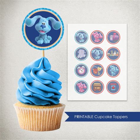 Blue S Clues Cupcake Toppers Blue Clues Cake Toppers Etsy Hot Sex Picture