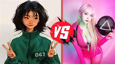 Squid Game Hot Sexy Girl Art Vs Cosplay Youtube