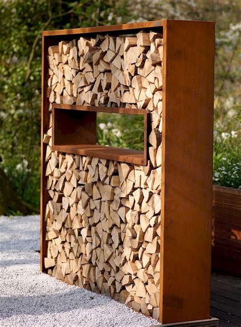 25 Stunning Diy Outdoor Firewood Rack Ideas Garden Dividers Outdoor