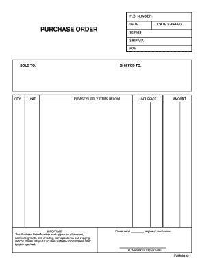 Printable Purchase Order Form Templates Fillable Samples In Pdf