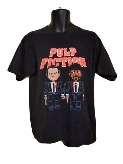 Vintage 2000s Pulp Fiction Caricature Movie Promo T Gem