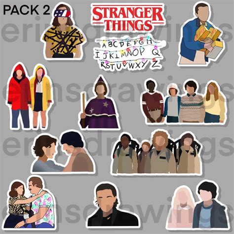 Stranger Things Sticker Pack Etsy Uk