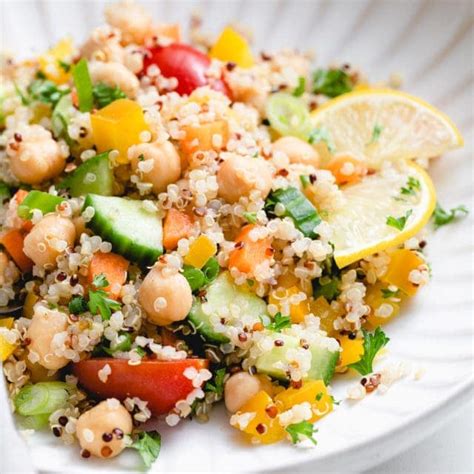 Lemony Quinoa Chickpea Salad The Simple Veganista