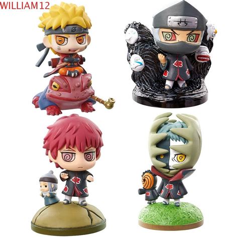 AWILLIAM Naruto Figuras De Acción Anime PVC Miniaturas Sasuke Modelo