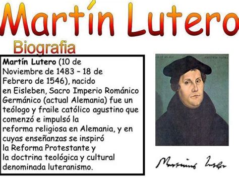 Realizar Una Biograf A De Martin Lutero Y Otra De Juan Calvino