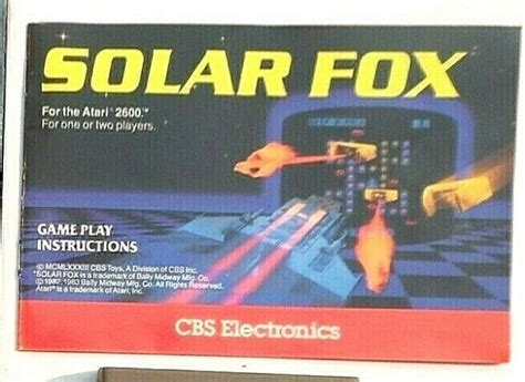 Solar Fox Atari For Sale Online Ebay