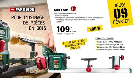 Promo Tour à Bois Parkside chez Lidl iCatalogue fr