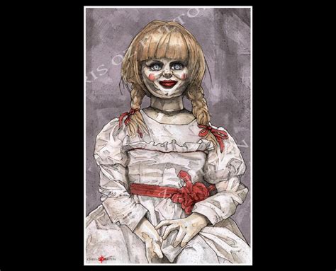 Annabelle Doll 11x17 Horror Movie Poster Wall Art Print Signed Etsy