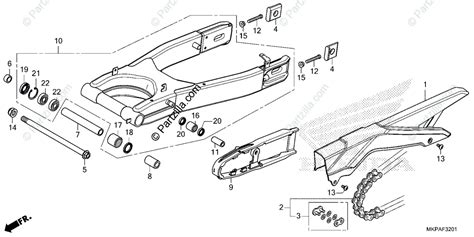 Honda Motorcycle 2022 OEM Parts Diagram For Swingarm 2 Partzilla