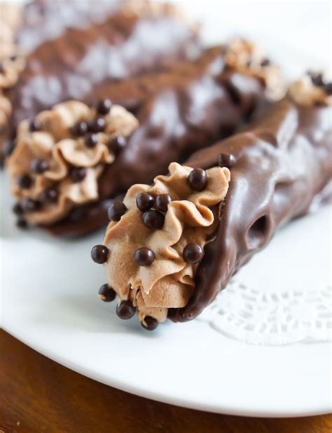 Chocolate Dipped Mocha Cannoli Recipe Cannoli Recipe Food Desserts