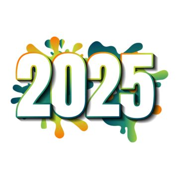 Happy New Year 2025 With Green Splash Vector Happy New Year 2025