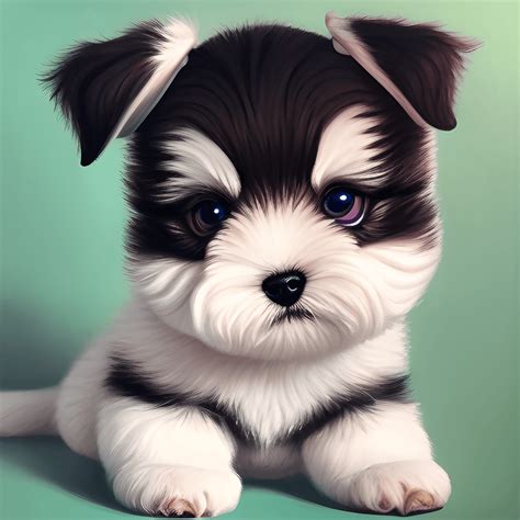 Shihpoo Baby Puppy Hyper Realistic Intricate Creative Fabrica