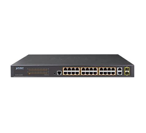 Planet FGSW 2624HPS 24 Port 10 100TX 802 3at PoE 2 Port Gigabit TP