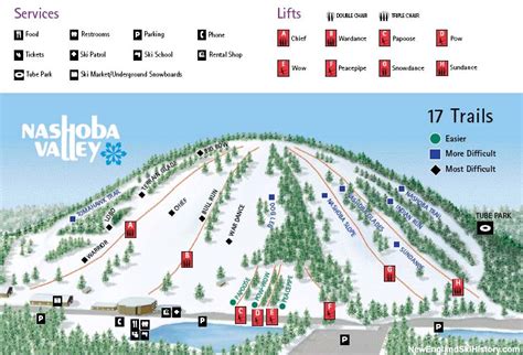 2004 05 Nashoba Valley Trail Map New England Ski Map Database