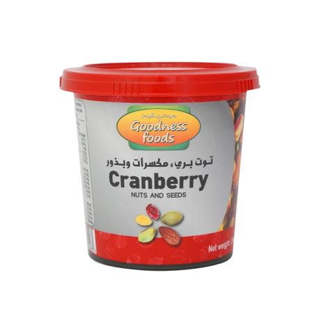 Goodness Foods Cranberry Nuts Seed Jar 200g Choithrams Uae