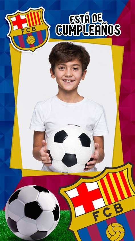 TARJETA DE INVITACIÓN DIGITAL BARCELONA FC CON FOTO Invitaciones