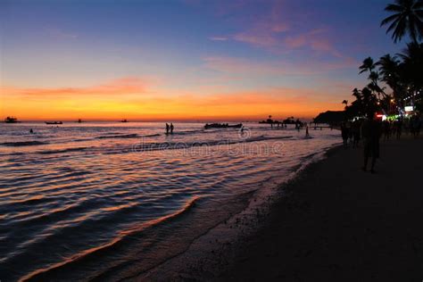 boracay  sunset editorial photography image  island