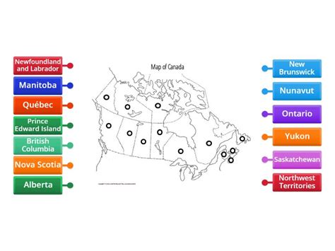 Canada: Provinces and Territories - Labelled diagram