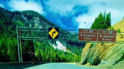 Driving Through Snoqualmie Pass Beautiful Washington State Youtube