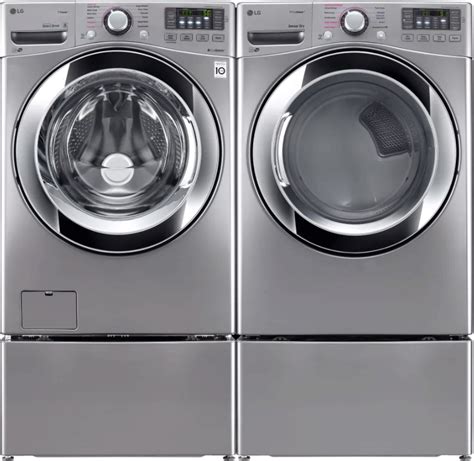 Lg Lgwadregs3 Side By Side On Pedestals Washer And Dryer Set With Front