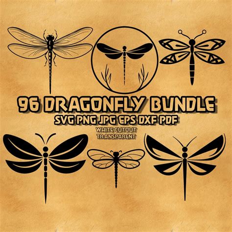 Dragonfly Svg Bundle Minimalist Dragonfly Svg Bundle Dragonfly Eps