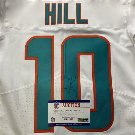 Dolphins Tyreek Hill Signed Authentic Jersey Size 40 The Official