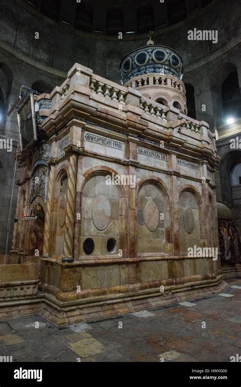 The Tomb of Jesus (Aedicule) in the church of the Holy Sepulchre ...