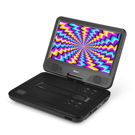 Dvp 1017 101in 270° Swivel Screen Portable Dvd Player Black