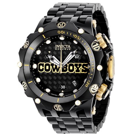 Invicta Nfl Dallas Cowboys Chronograph Black Dial Mens Watch 36163