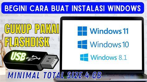 Cara Membuat Bootable Windows 8 10 11 Di Flashdisk Youtube