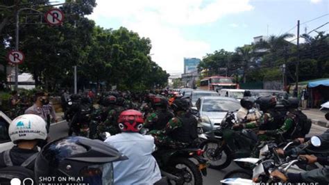 Aparat Tni Polri Halau Peserta Reuni Pakai Motor Trail Dan Senjata