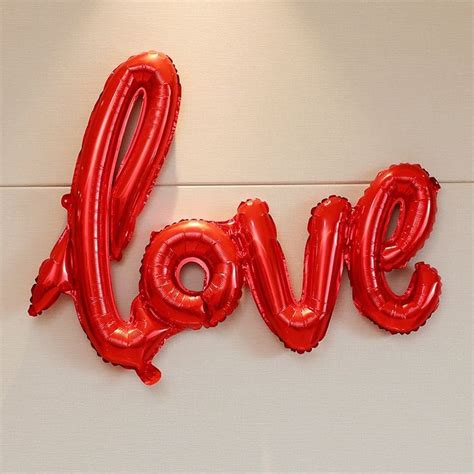 Red Love Foil Balloon Decoration Red Heart Balloons Valentine S Day