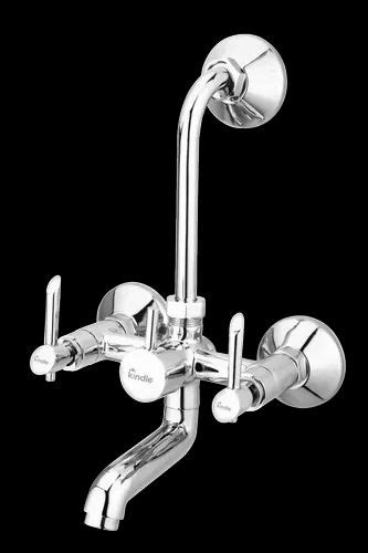 Kindle Double Handle Wall Mixer 2 In 1 With Bend For Bathroom Fitting