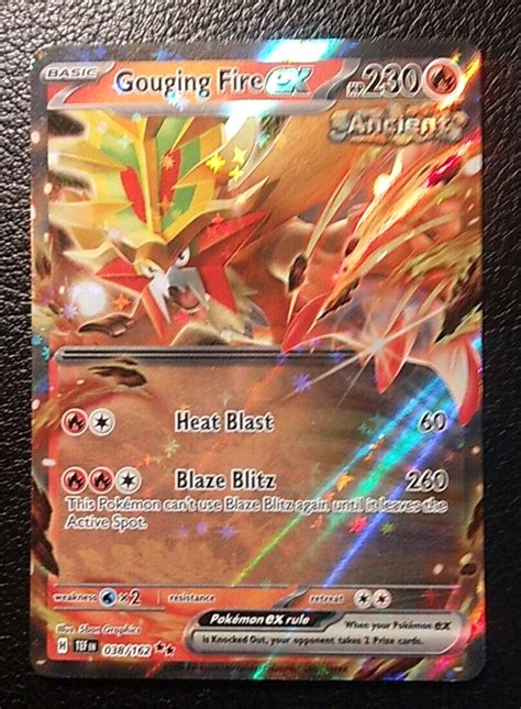 Pok Mon Tcg Temporal Forces Gouging Fire Ex Full Art Double