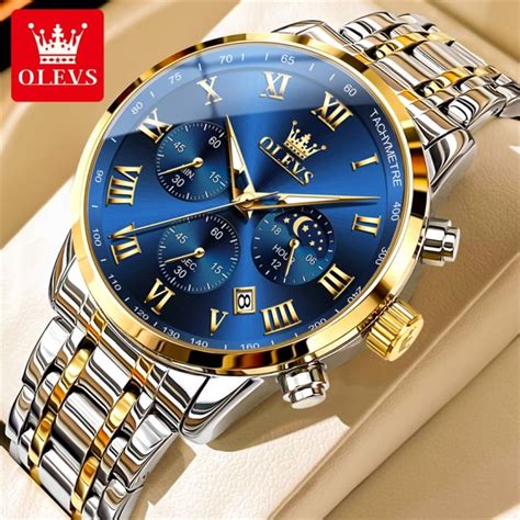 Olevs Watch Men Original Waterproof Fashion Casual Luminous Dual