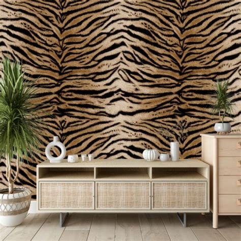 Wild Tiger Skin Pattern Wallpaper for Wall - Magic Decor