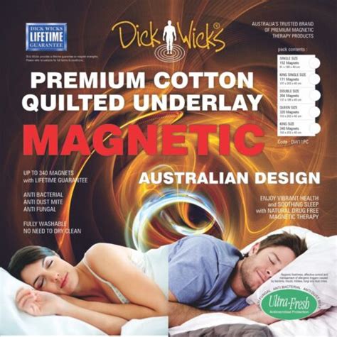 Dick Wicks Premium Cotton Magnetic Underlay Naked Therapy Pain Relief