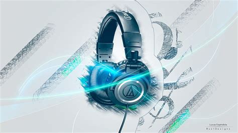 HD wallpaper: red corded headphones and gray DJ controller, headset ...