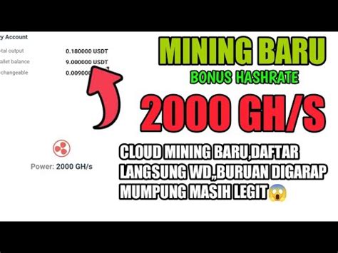 WKJOK Bonus Daftar 2000 Gh S Daftar Langsung Wd Cloud Mining