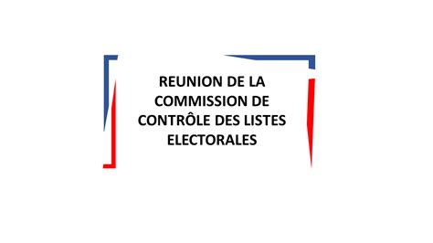 Mod Le D Lib Ration Commission De Contr Le Des Listes Lectorales