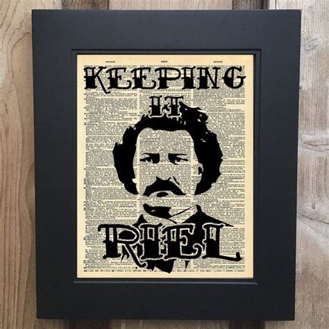 Louis Riel Inspired Metis Art Print On Upcycled Vintage Etsy