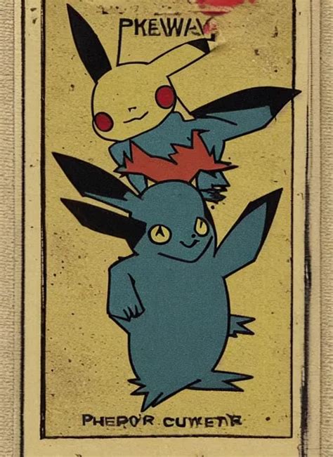 Creepy Pikachu Pok Mon Card From The S Stable Diffusion Openart