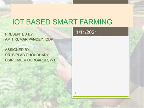 Iot In Agriculture Slide Pptx
