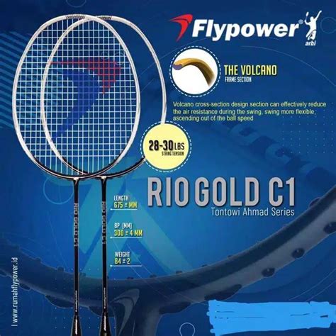 Jual New Sale Raket Badminton Flypower Rio Gold C1 Original Shopee