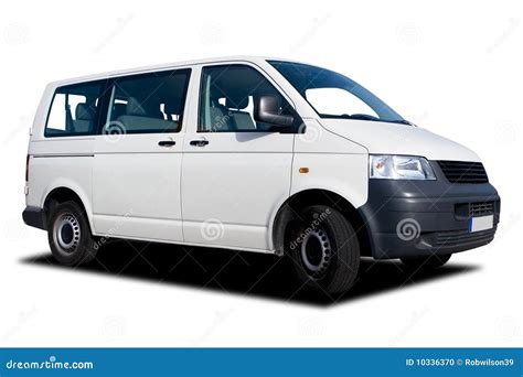 White Passenger Van Stock Photo Image 10336370