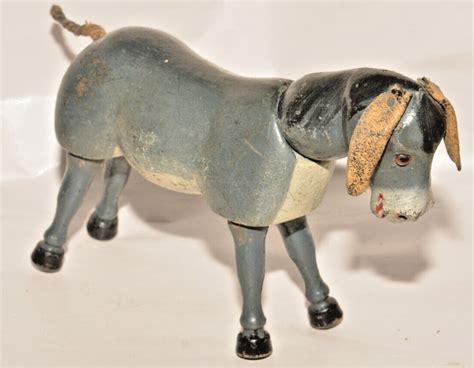 Antique Schoenhut Circus Animal Toy Estate Find Glass Eyed Burro